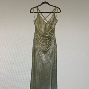 Elegant Metallic Evening Gown